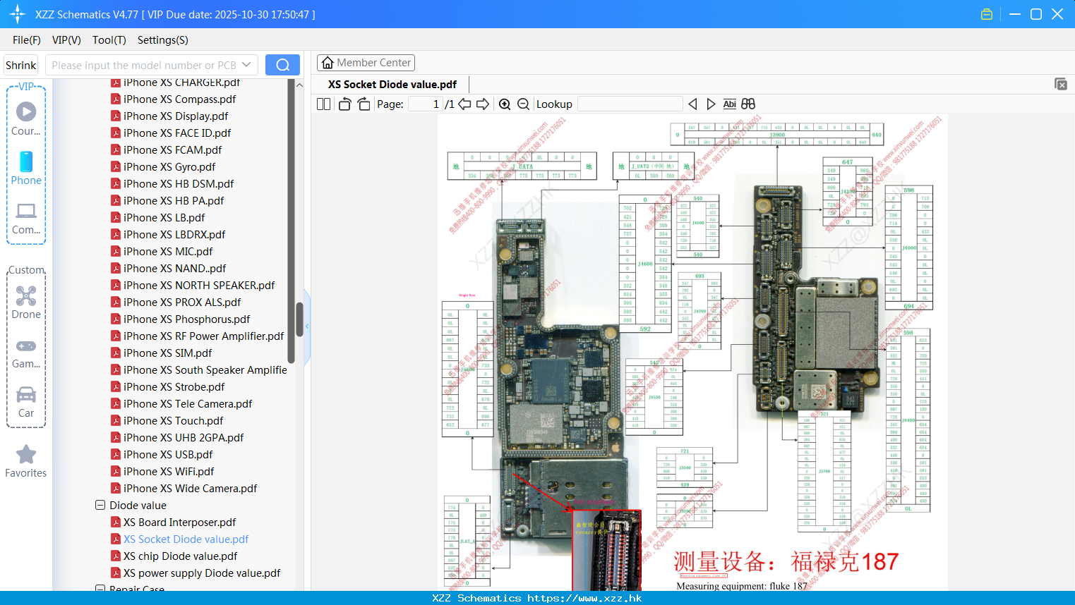 IPhone XS Socket Diode Value